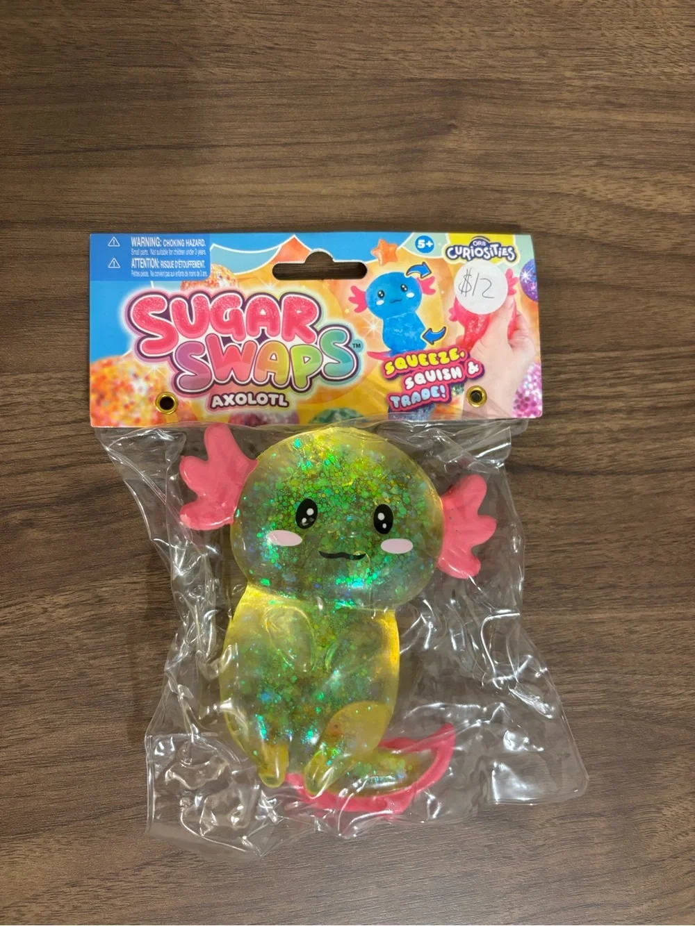 Axolotl Squishy Plush - Yellow with Pink Accents